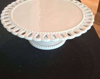 I. Godinger & Co. Pierced Porcelain Pedestal Cake Stand