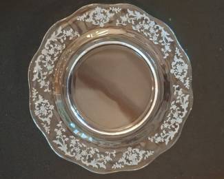 Fostoria Navarre Etched Glass Salad Plates