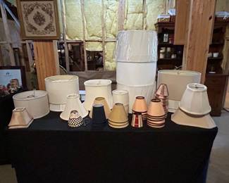 Assorted Vintage and Contemporary Lamp Shades, Primarily Chandelier and Small Accent Shades