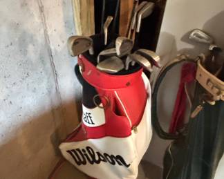 Vintage Wilson Staff Tour Golf Bag - Red and White