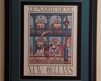 George Luttrell 'Le Mardi Gras' New Orleans Art Print (1994)
