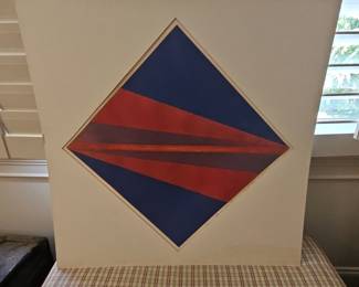 J. Kaley Geometric Abstract Lithograph, "As I See It"