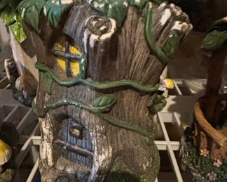 Solar Powered Fairy Garden Tree Stump House