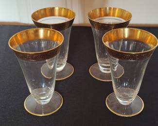 Vintage Tiffin-Franciscan Rambler Rose Gold Encrusted Stemware