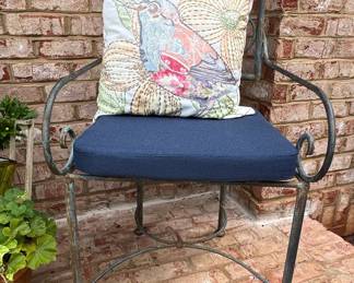 Vintage Wrought Iron Scrollwork Garden Chair