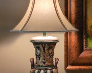 Vintage Capodimonte Style Urn Table Lamp