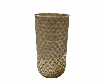 Gold Honeycomb Glass Cylinder Vase/Candle Holder