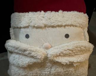 Pottery Barn Kids Santa Face Plush Decorative Throw Pillow