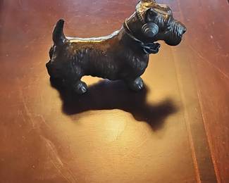 Vintage Cast Iron Scottish Terrier Doorstop by Hubley