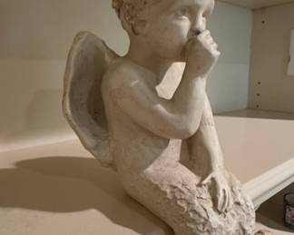 Vintage R. Shipman Mermaid Cherub Shelf Sitter Statue