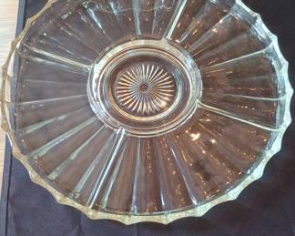 Vintage Indiana Glass Sunburst 5-Section Divided Relish Dish