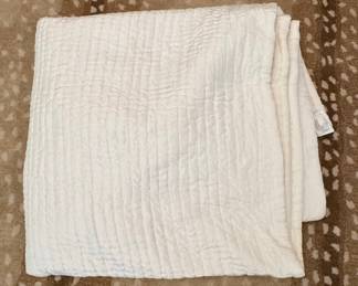 White Cotton Channel Stitch Quilt