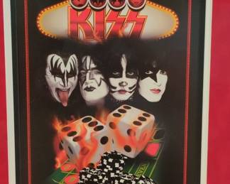 KISS Rocks Vegas 2014 Commemorative Autographed Display