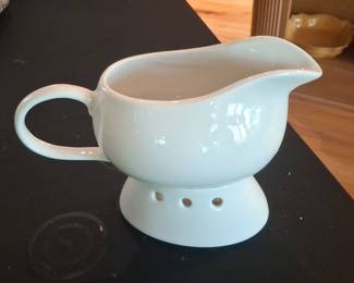 Pillivuyt France Porcelain Gravy Boat with Warming Base