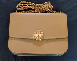 Tory Burch Britten Pebble Leather Shoulder Bag