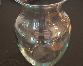 Clear Glass Flared-Rim Vase