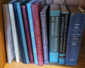 Collection of Vintage Medical and Architectural Textbooks