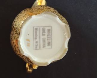 Wheeling Decorating Co. "Ransom" Gold China Creamer