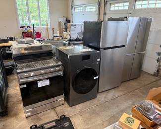 Samsung Refrigerator, Stove, All-in-one Washer Dryer, NEW