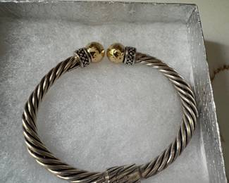 Sterling Silver and Gold Bracelet