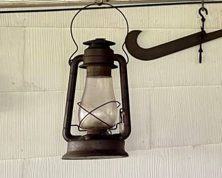 ANTIQUE COTTON SCALE, OLD LANTERN