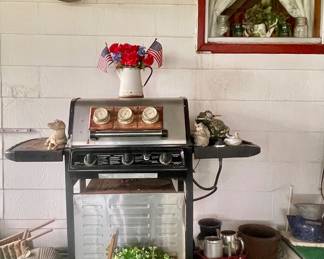 BBQ PIT, CONCRETE STATUES