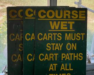 VINTAGE GOLF COURSE SIGNS