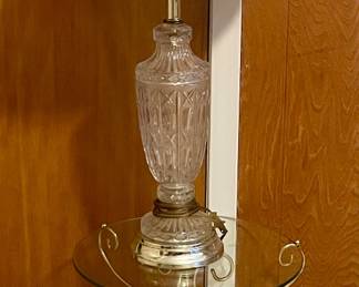 MCM GLASS-TOP TABLE