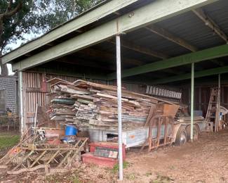 OLD WOOD AND SCRAP METAL, LADDERS