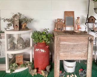 RUSTIC WOOD COOLER, COUNTRY DECOR