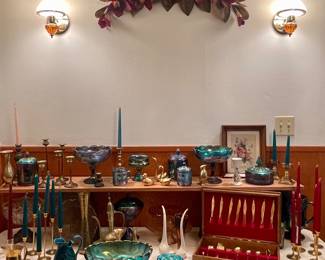 CARNIVAL GLASS AND BRASS
