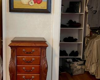 VINTAGE VICTORIAN JEWELRY ARMOIRE, ORIGINAL ART