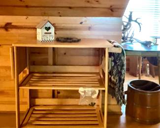 WOOD ROLLING KITCHEN CART