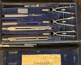 VINTAGE DIETZGER DRAWING INSTRUMENTS