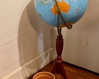 WORLD GLOBE ON STAND
