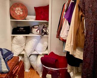 TRUNKS, PILLOWS & LINENS, WOMEN’S CLOTHING