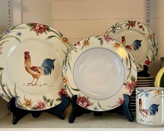 COVENTRY SPRING CHICKEN STONEWARE SET