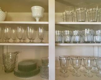 GLASSWARE, MILK GLASS