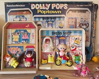 VINTAGE KNICKERBOCKER DOLLY POPS DOLLS AND ACCESSORIES
