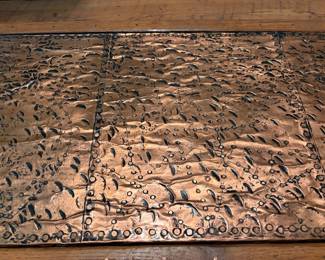 Copper top western console solid wood