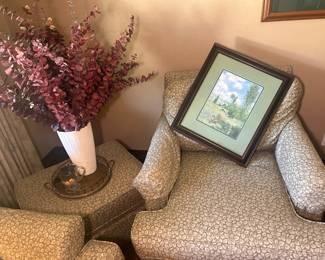 Matching Side Chairs with ottomans