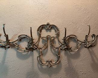 1950's brass wall hook Hat rack