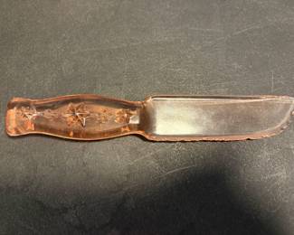 Vintage Pink Depression Glass knife