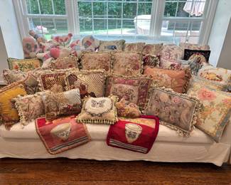 Aubusson and Needlepoint Pillows