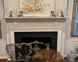 Vintage Fireplace Screens, Crystal, Staffordshire