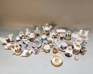 Lot 525  Group of vintage English porcelain miniature