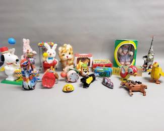 Lot 441  Group of vintage windup toys