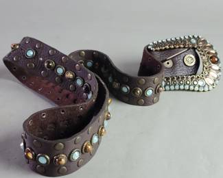 Lot 283  Leatherrock  U. S. A . beaded leather and