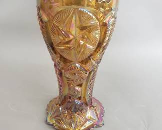 Lot 415  L.E Smith carnival glass vase