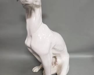 Lot 404  Large ceramic Greyhound statue